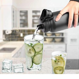 Premium Stainless Steel Vacuum Insulated Water Bottle, 24 oz, BPA-Free Lid, Wide Mouth, Double Wall, Powder Coated