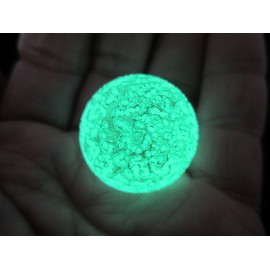 Big Game Toys~25mm (1") Lunar TIC Glow Glow in The Dark Moon Marble w/Stand Shooter Glass MIB Green Speckled