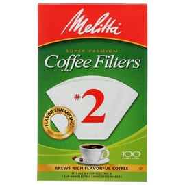 Melitta 6 cups White Cone Coffee Filter 100 pk (pack of 2)