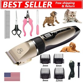 Unbranded Pet DogHair Clipper Electric Hair Cutting Machine Professional Trimmer Cordless