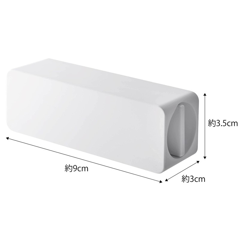 Yamazaki 5627 Magnetic Toothpaste Tube Holder, White, Approx. 3.5 x