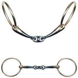 Harrys Horse Anatomic ring snaffle, 14mm French mouth, Sweet Iron - Size 14.5