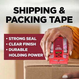Scotch Secure Seal Packing Tape, Ultra Clear, Reliable and Durable Seal, 1.88 in x 800 in., 1 Packaging Roll with Dispenser