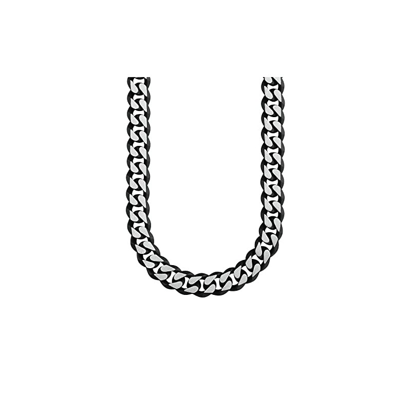 s. Oliver Mens Stainless Steel Necklace Curb Chain 50 cm