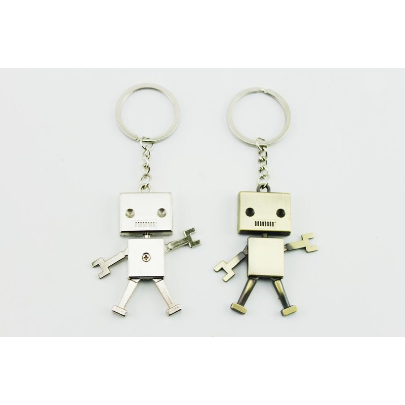 [naissant] Set of 3 Cute Robot Keychains, 2 Colors &