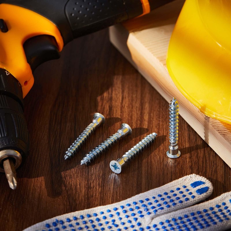 Blulu 400 Pcs 7 mm x 50 mm Confirmat Screws,