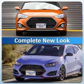 Heavy Duty Front License Plate Frame Compatible with Hyundai Sonata 8th gen DN8 2020-2024，Hyundai Sonata Hybrid 8th gen DN8 2020-2024, No Drill Grille Mount, Anti-Theft License Plate Holder