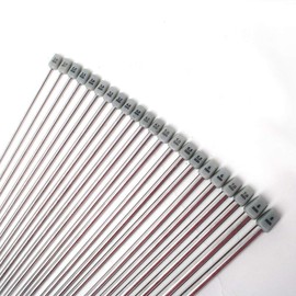 byou Knitting Needles,Sweater Needle 11 pairs 35cm length Stainless Steel Single Pointed Knitting Needles Kit in Case for Sweaters Lace Flower Projects 2.0 2.5 3.0 3.5 4.0 4.5 5.0 5.5 6.0 7.0 8.0mm