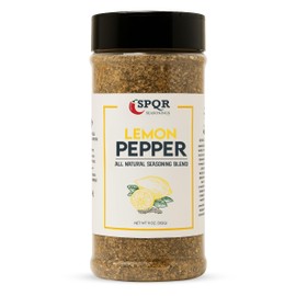 All Natural Lemon Pepper Seasoning XL 11 Ounce Jar No Citric Acid or Artificial Coloring by SPQR Seasonings