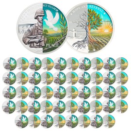 F4godwar 50Pcs Military Tribute Challenge Coin - Honoring Veterans and Remembering Heroes. Perfect Gift for Veterans Day and Memorial Day