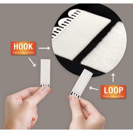 24 Pairs Medium Picture Hanging Strips Heavy Duty Adhesive Hook and Loop Hanger