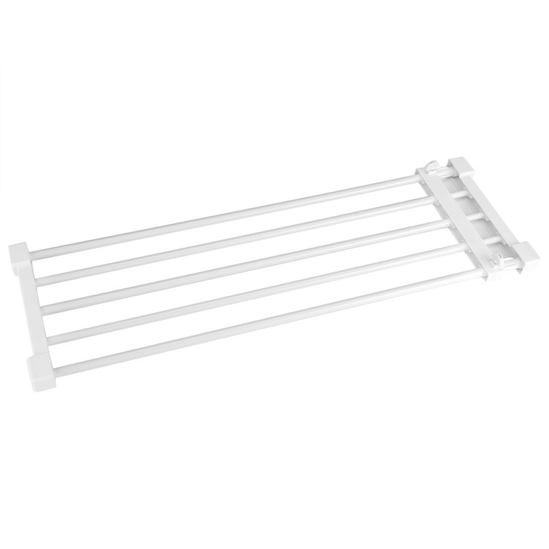 Adjustable Telescopic Storage Rack Cupboard Wardrobe Closet Divider Partition Shelf