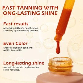 Sunless Tanning Drops To Drink, Drinkable Sunless Tanning Drops,Moisturizing Tanner for Face and Body,for All Skin Types，Enhancing Your Natural Skin Tonecan obtain the luster of sunshine kisses（1pc）