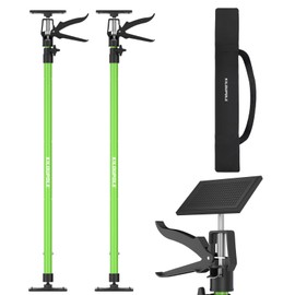 KILOUPOLE Cabinet Jack Support Pole, 45.3-114.2 Inches Steel Telescopic Quick Support Rod, Third Hand Tool Support System, Drywall Jack, Cargo Bars, 132 LB Capacity, 2-Pack
