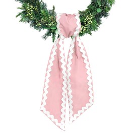 Ftuuo Wreath Sash for Front Door Blue Cotton Wreaths Satin Sash Burlap Garland Ribbon Accessories for Wreath Yard Doorway Indoor Outdoor Bow Bridal Shower Home Decor,5.11 x 55.1