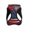 Groamaup Fireworks Flag Reflective Dog Harness with Leash, Soft Vest