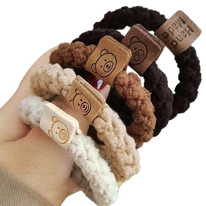 Wenlly 10 Pcs Fashionable high elasticity bold hair ties, ponytail