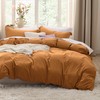Bedsure Honey Ginger Duvet Cover Queen Size - Soft Prewashed