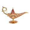 Magic Genie Lamp Red Zinc Alloy Antioxidant Fadeless Relief Pattern