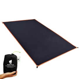 GEERTOP Tent Tarp, Lightweight, Waterproof, Double Layer, Silicone, Camping, Hiking, Picnic, Ground Mat, Suitable for 1 to 4 People, Black, 35.4 x 82.7 inches (90 x 210 cm)