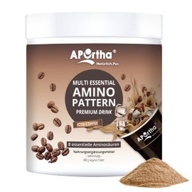 APOrtha® Multi Essential Amino Pattern Premium Drink 480 g Iced Coffee with Real Coffee with 8 Essential Amino Acids According to Prof. Dr. Lucà Moretti for Optimised Protein Supply Amino Acids