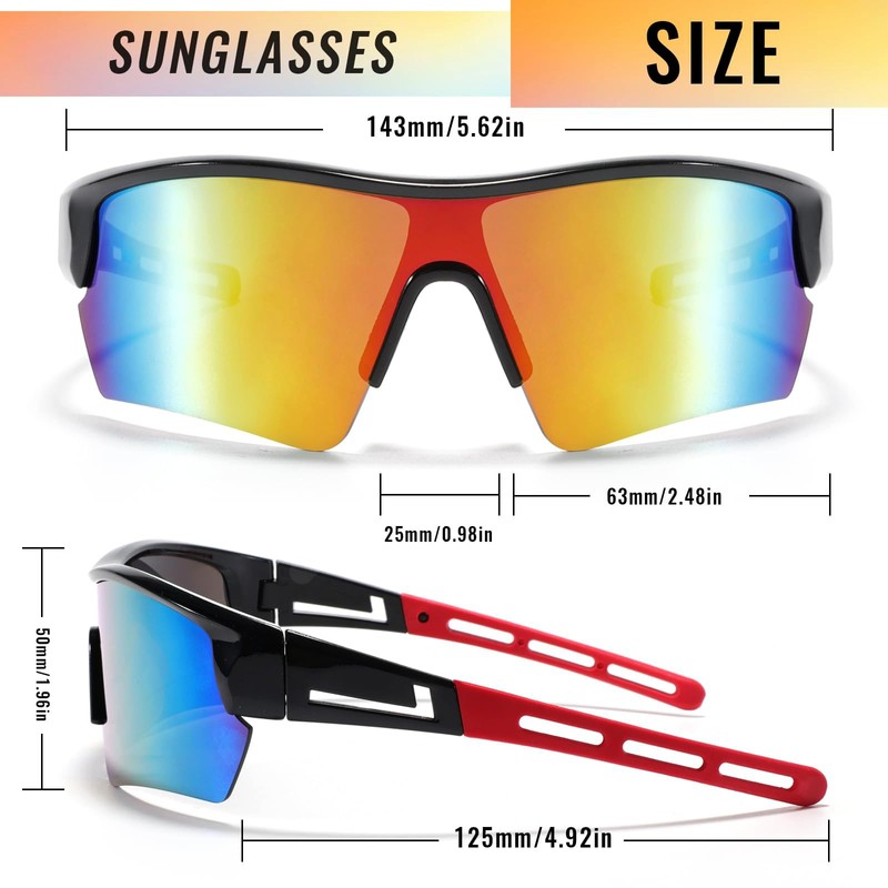 wonderflower Cycling Sunglasses Polarized Sunglasses for Cycling Men Women (White