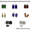 Ritadeshop Depression Style Glass Salt and Pepper Shakers (Cobalt Blue)