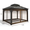 Gazebo Universal Replacement Mosquito Netting – Hugline 10' x 10'