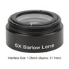 5X Barlow Lens M28.6 Threaded Interface Stereo Microscope Auxiliary Objective
