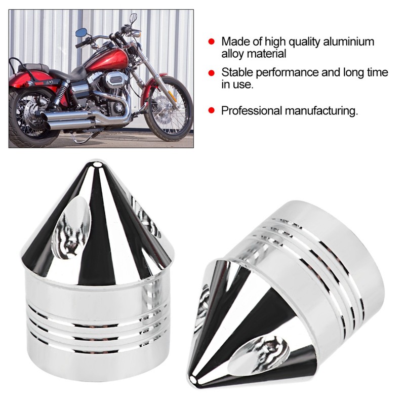 Motorcycle Axle Cover Chrome Thin Cut Nut Black Replacement Accessory(Electroplate)