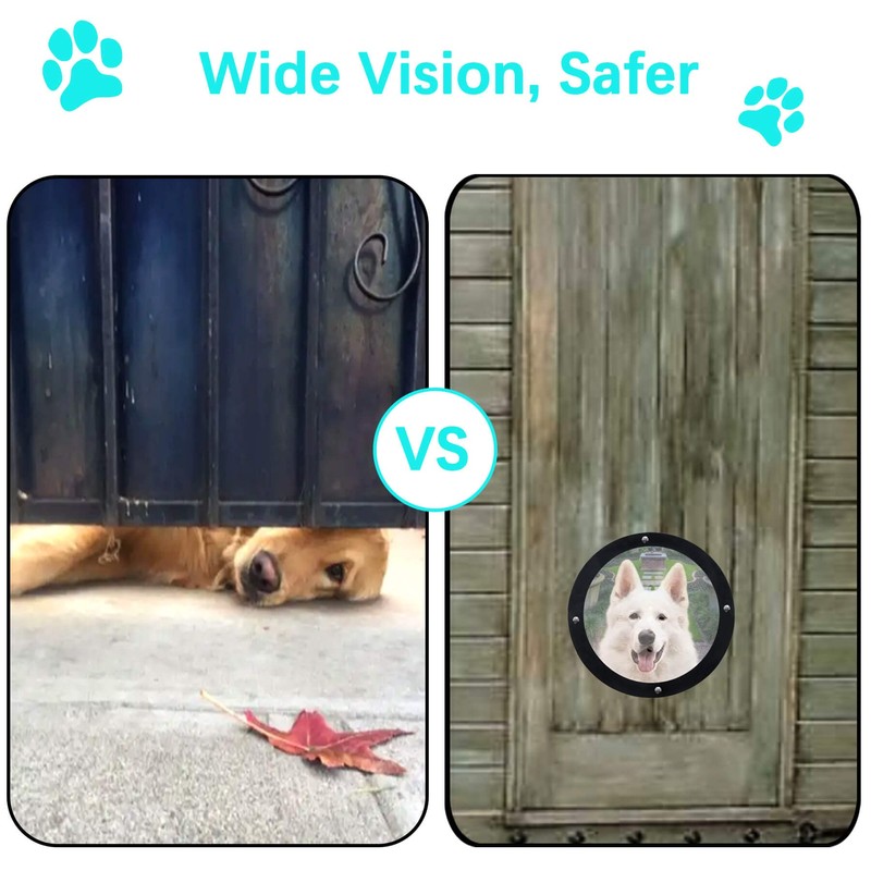 2-Pack 12.4" Acrylic Dog Fence Peek Window with Air Holes