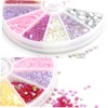 Mikinona 2 Box Nail Art Material Set Manicure Rhinestones Colorful