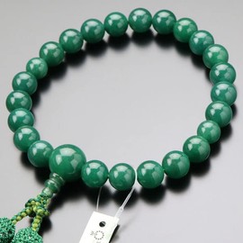 Prayer Beads Dot Comb for Men, High Quality, 22 Beads, Stamp Jade, Pure Silk, 2 Color Clus, Abbreviated Buddhist Prayer Beads, Buddhist Goods, Natural Gemstone, Indian Jade, Indian Jade, Aventurine, 2000100200278, Buddhist Prayer Bag Gift