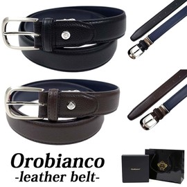 Orobianco ORB-010822D Men's Business Belt, Market, Made in Japan, Cowhide Leather, Genuine Leather, black (1)