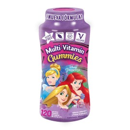 Princesas Multi-Vitaminas y Minerales Gummies | Sin Azúcar | Veganas | Ingredientes 100% Naturales | Gluten Free | 120 Gomitas