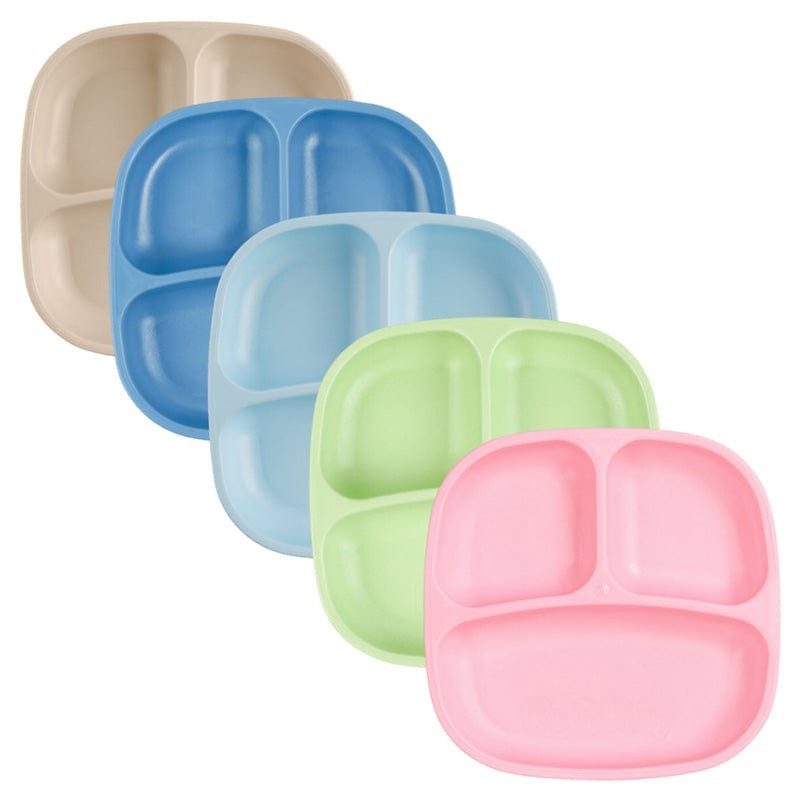 Re-Play Divided Plate Single, Lime Green