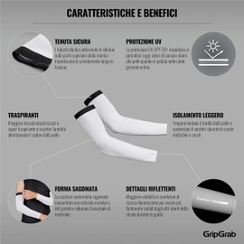 GripGrab UPF 50+ Manicotti Estivi Ciclismo Protezione UV per Bici e MTB