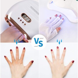 Nail Gloves UV Shield Gloves Fingerless Gloves Nail Art Dryer Tool Prevent Hand Sunburn for Manicure Gel Drying 3 Pairs