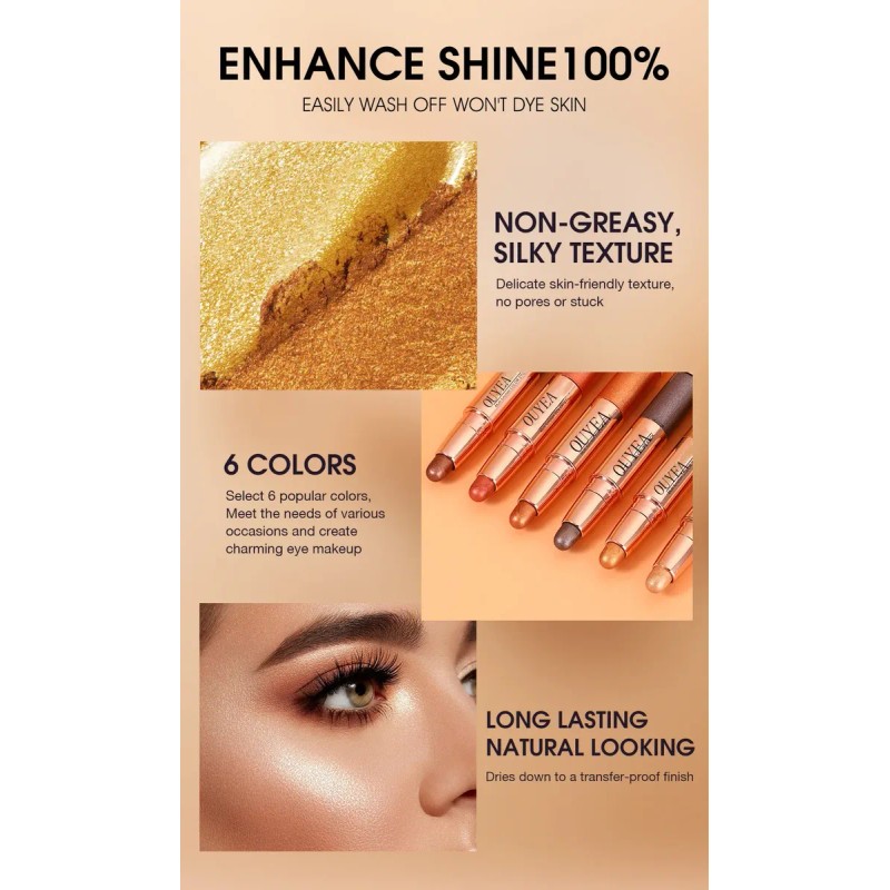 Sombra De Ojos Liquida Glitter Brillo Intenso Larga Duracion