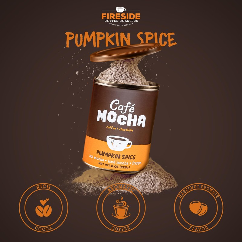 Fireside Coffee Pumpkin Spice Cafe Mocha - Premium Instant Coffee