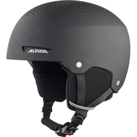 ALPINA ZUPO - Safe, Shock-Absorbing, Ventilated & Impact-Resistant Ski Helmet for Children, Matte Black, 54-58 cm