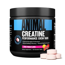 Animal Chews - Creatine / Energy / Recovery Chews Tablets - Delicious and Convenient for Men & Women - 120 Count - Chew Type: Energy, Flavor: Mango