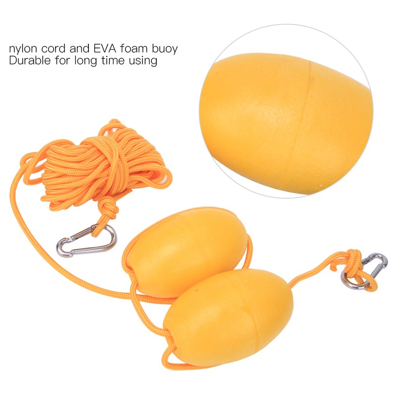 Kayak Boat Leash Rope with Buoy Floating Ball Stainless Steel
