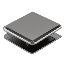 CRL Polished Chrome Beveled Hole-in-Glass Style Wall Mount Heavy-Duty Glass Clamp