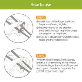 Edison Friends Left Handed Training Chopsticks - Beginner Helper, Brain Trainer, Easy Practice Chopsticks - Made in Korea
