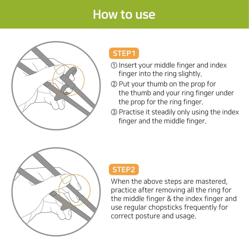 Edison Friends Left Handed Training Chopsticks - Beginner Helper, Brain