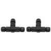 2 Pcs Tee Wire Connectors IP68 Waterproof 2 Pin 3