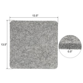 PATIKIL Wool Pressing Mat, 13.5" x 13.5" Wool Ironing Pad Blanket 0.5" Thickened Heat Resistant Quilting Ironing Pad for Quilters Sewing Craft, Grey