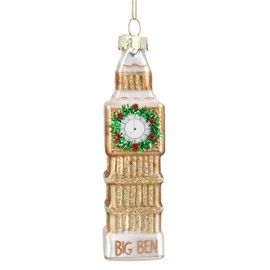 Gisela Graham London Glass Big Ben Hanging Ornament