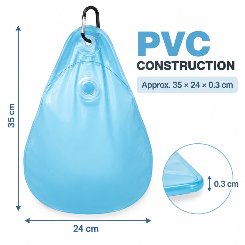 ShineTrip Fillable Pool Cover Weight Bag with Hook, PVC Winter